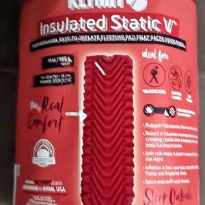 Insulated Static V Sleeping Pad - Red Brand New